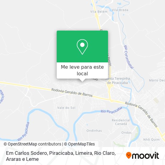 Em Carlos Sodero mapa