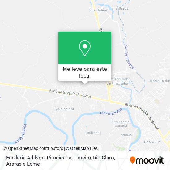 Funilaria Adilson mapa
