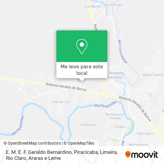 E. M. E. F. Geraldo Bernardino mapa