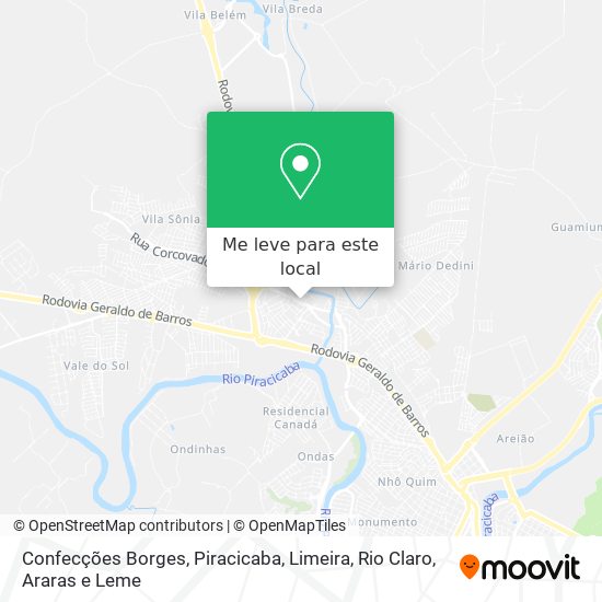 Confecções Borges mapa