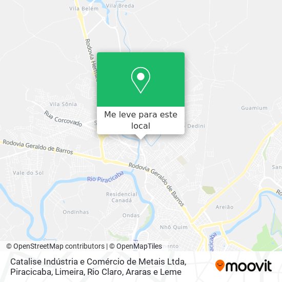 Catalise Indústria e Comércio de Metais Ltda mapa