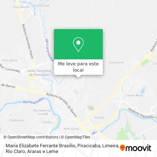 Maria Elizabete Ferrante Brasilio mapa