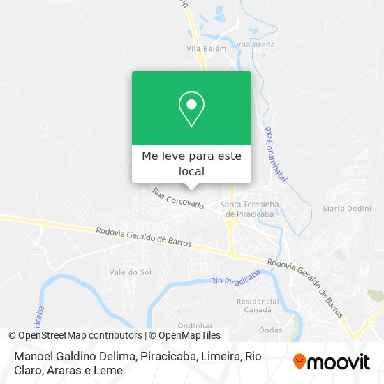 Manoel Galdino Delima mapa