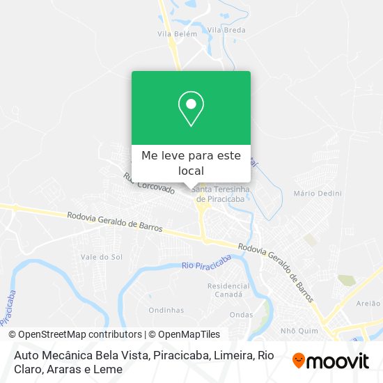 Auto Mecânica Bela Vista mapa