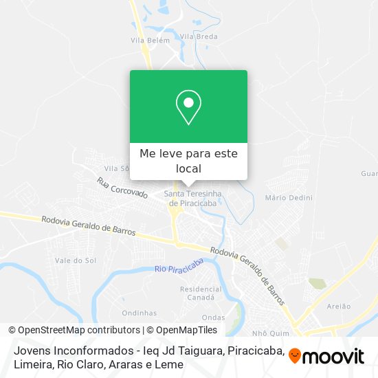 Jovens Inconformados - Ieq Jd Taiguara mapa