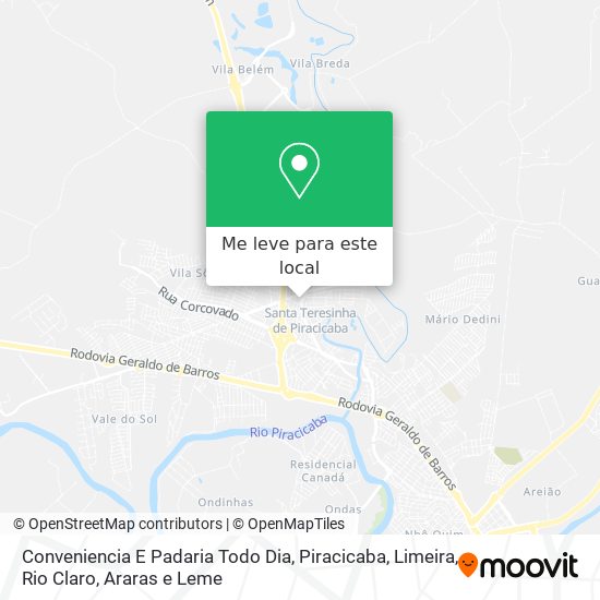Conveniencia E Padaria Todo Dia mapa