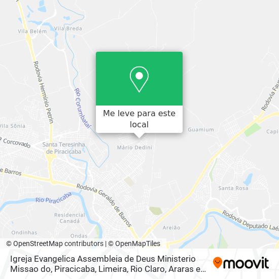 Igreja Evangelica Assembleia de Deus Ministerio Missao do mapa