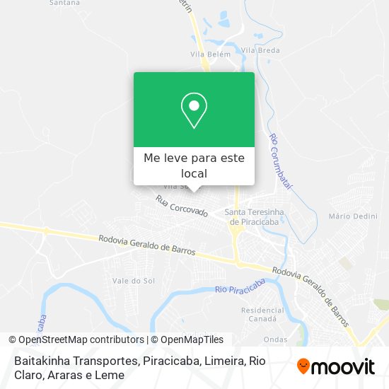 Baitakinha Transportes mapa