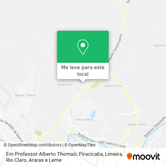 Em Professor Alberto Thomazi mapa