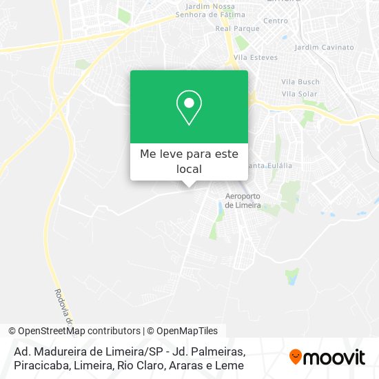 Ad. Madureira de Limeira / SP - Jd. Palmeiras mapa
