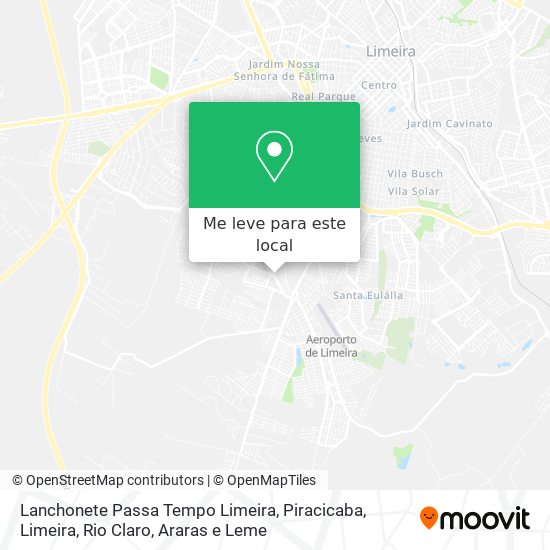 Lanchonete Passa Tempo Limeira mapa