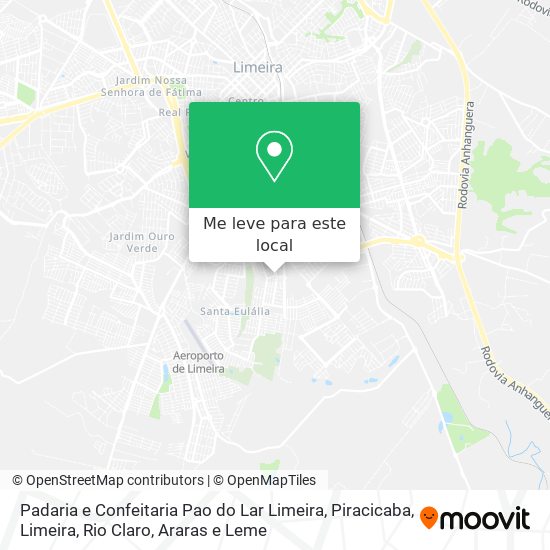 Padaria e Confeitaria Pao do Lar Limeira mapa