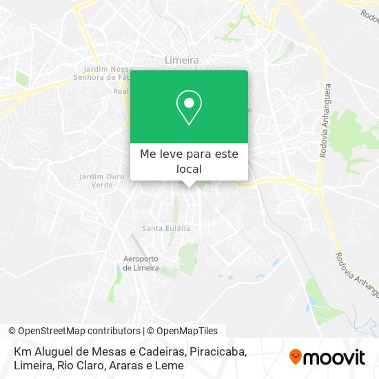 Km Aluguel de Mesas e Cadeiras mapa