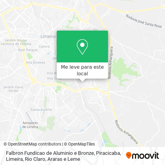 Falbron Fundicao de Aluminio e Bronze mapa