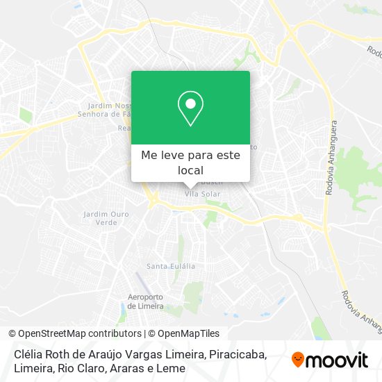 Clélia Roth de Araújo Vargas Limeira mapa