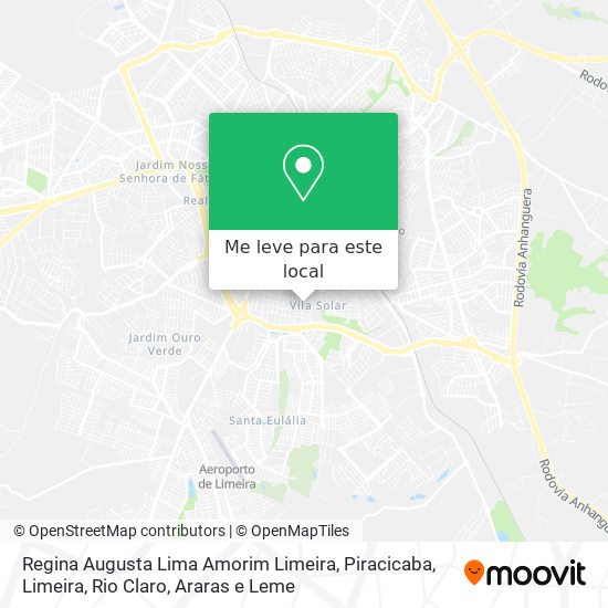 Regina Augusta Lima Amorim Limeira mapa