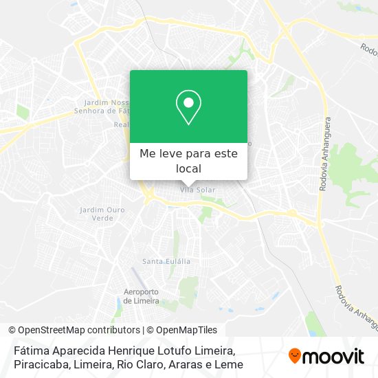 Fátima Aparecida Henrique Lotufo Limeira mapa