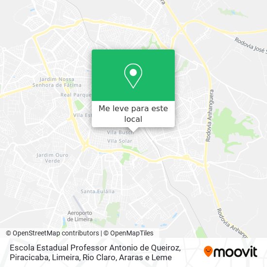 Escola Estadual Professor Antonio de Queiroz mapa