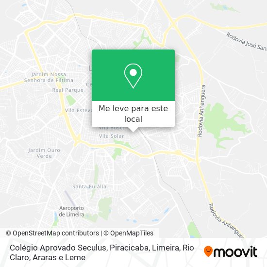 Colégio Aprovado Seculus mapa