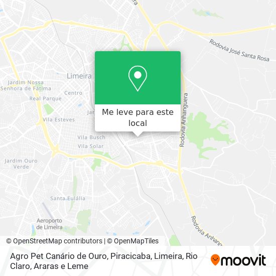 Agro Pet Canário de Ouro mapa