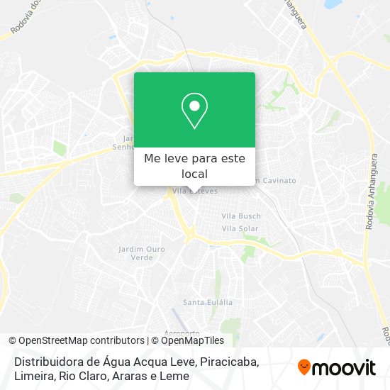 Distribuidora de Água Acqua Leve mapa