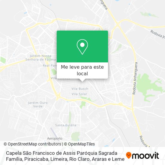Capela São Francisco de Assis Paróquia Sagrada Família mapa