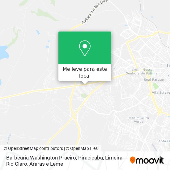 Barbearia Washington Praeiro mapa