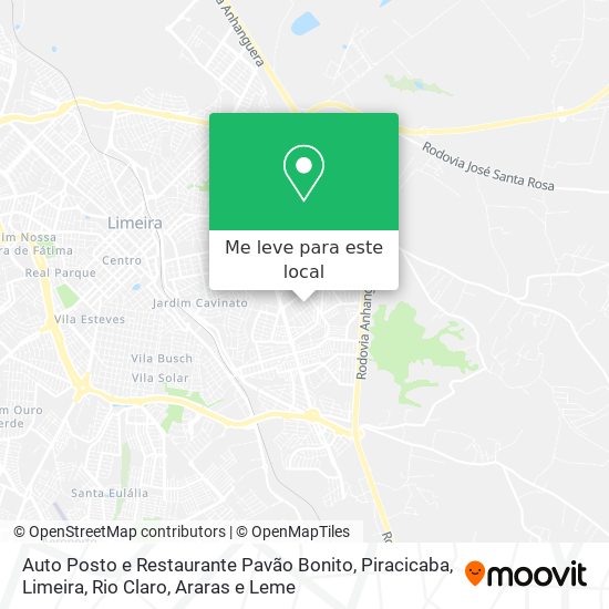 Auto Posto e Restaurante Pavão Bonito mapa