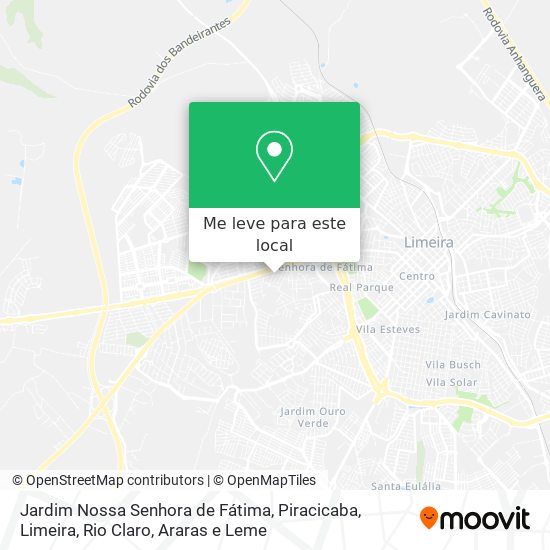 Jardim Nossa Senhora de Fátima mapa