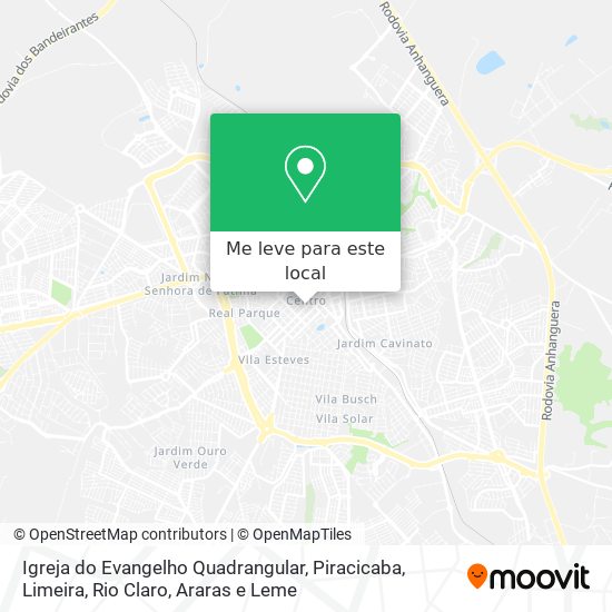 Igreja do Evangelho Quadrangular mapa