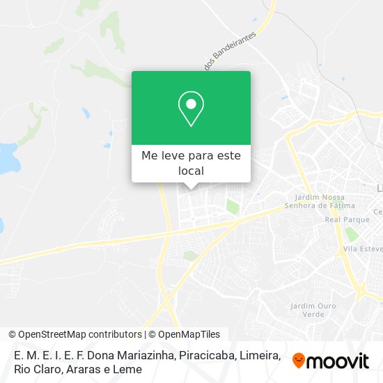 E. M. E. I. E. F. Dona Mariazinha mapa