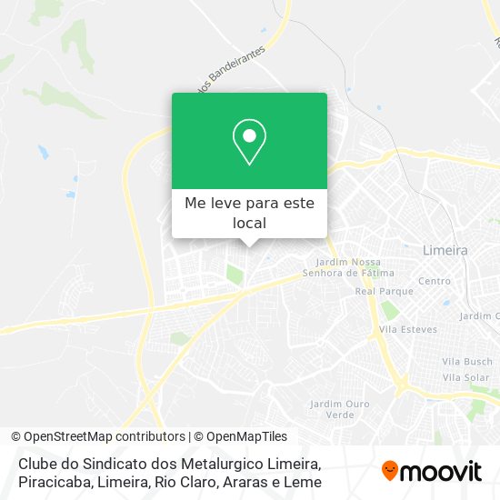 Clube do Sindicato dos Metalurgico Limeira mapa