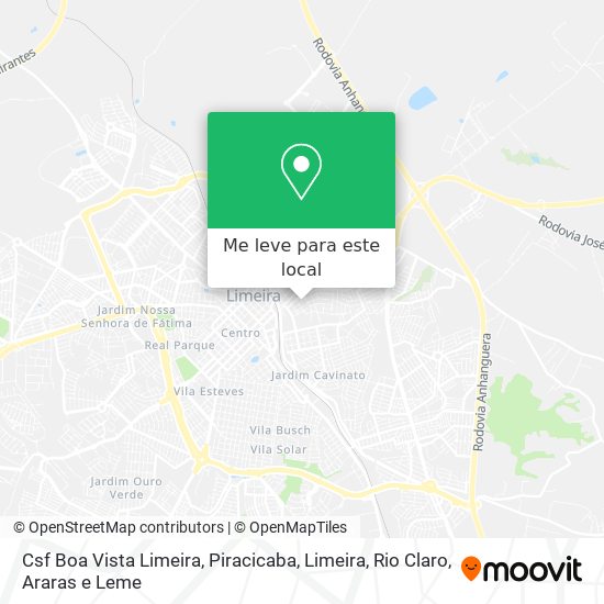 Csf Boa Vista Limeira mapa