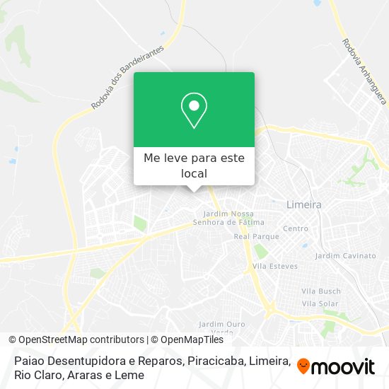 Paiao Desentupidora e Reparos mapa
