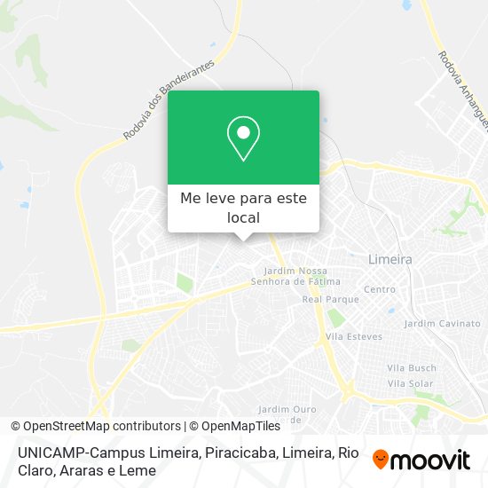 UNICAMP-Campus Limeira mapa