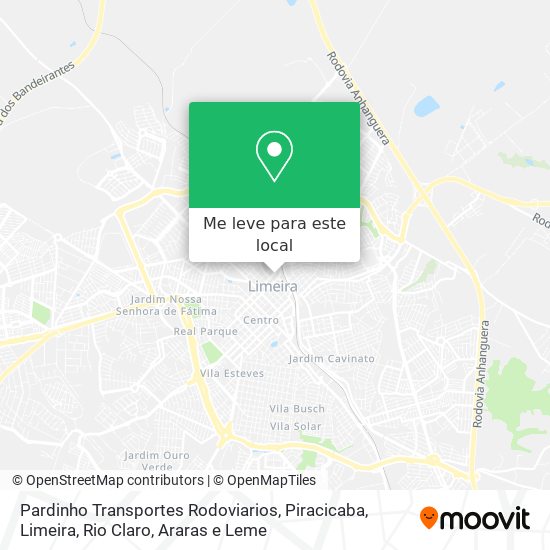 Pardinho Transportes Rodoviarios mapa