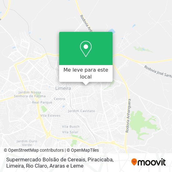 Supermercado Bolsão de Cereais mapa