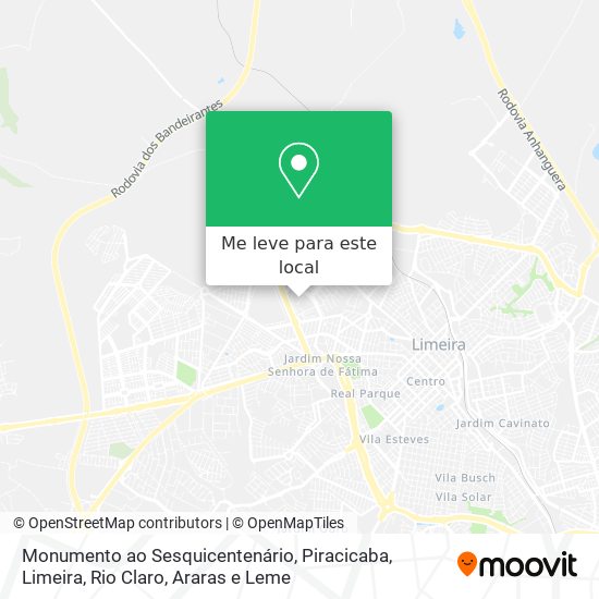 Monumento ao Sesquicentenário mapa