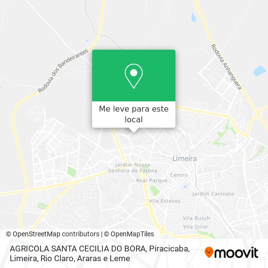 AGRICOLA SANTA CECILIA DO BORA mapa