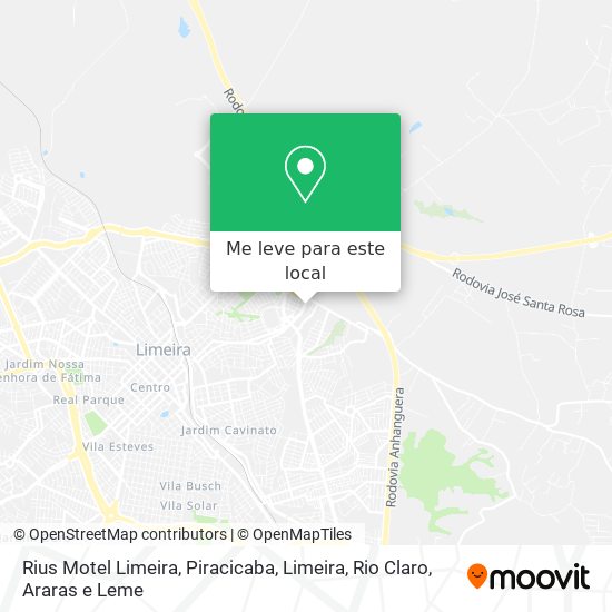 Rius Motel Limeira mapa