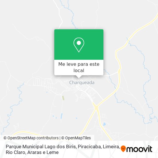 Parque Municipal Lago dos Biris mapa