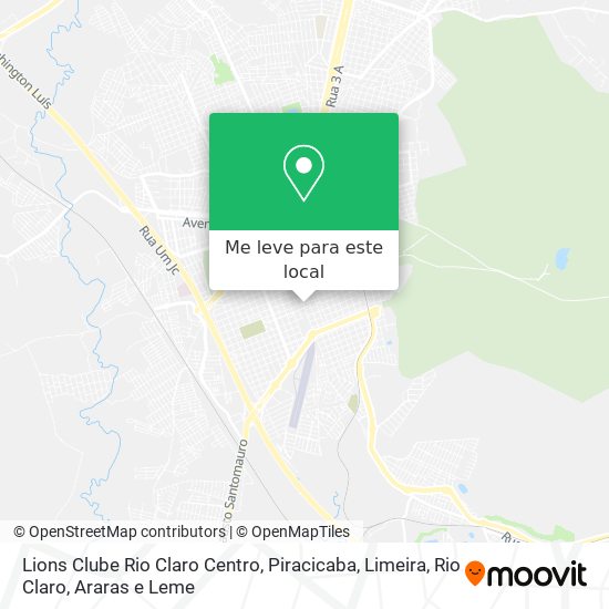 Lions Clube Rio Claro Centro mapa