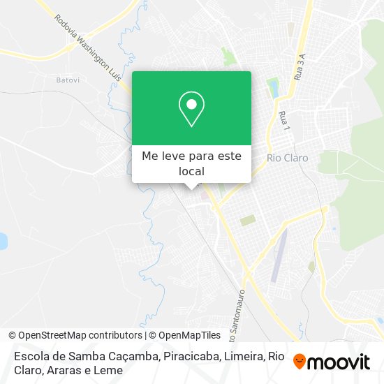 Escola de Samba Caçamba mapa