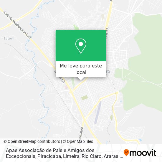 Apae Associação de Pais e Amigos dos Excepcionais mapa