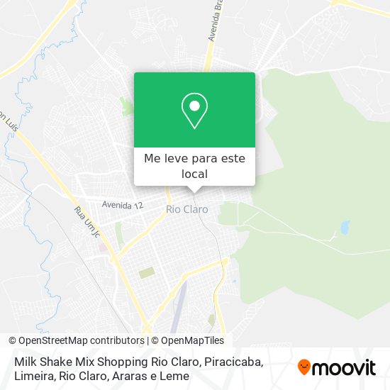 Milk Shake Mix Shopping Rio Claro mapa