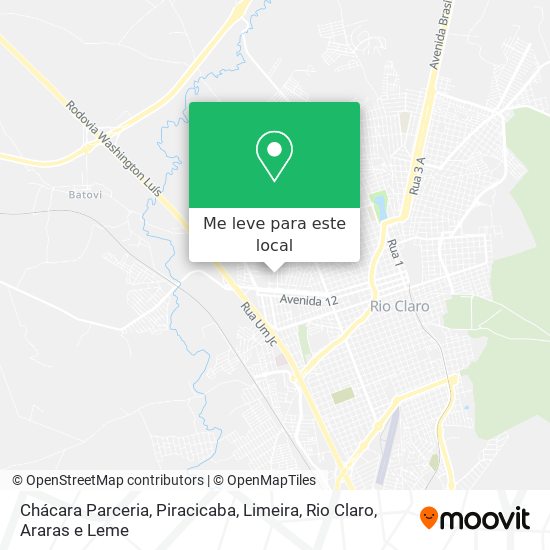 Chácara Parceria mapa