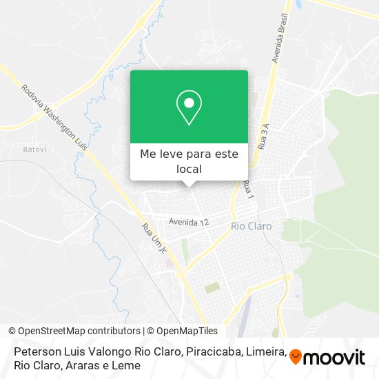 Peterson Luis Valongo Rio Claro mapa