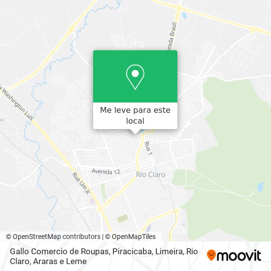 Gallo Comercio de Roupas mapa