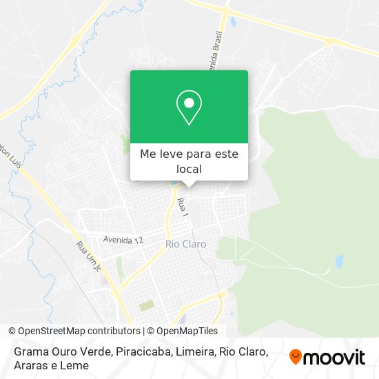 Grama Ouro Verde mapa