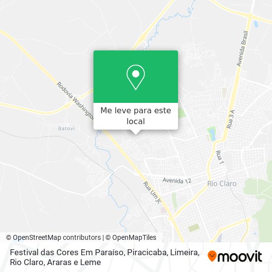 Festival das Cores Em Paraíso mapa